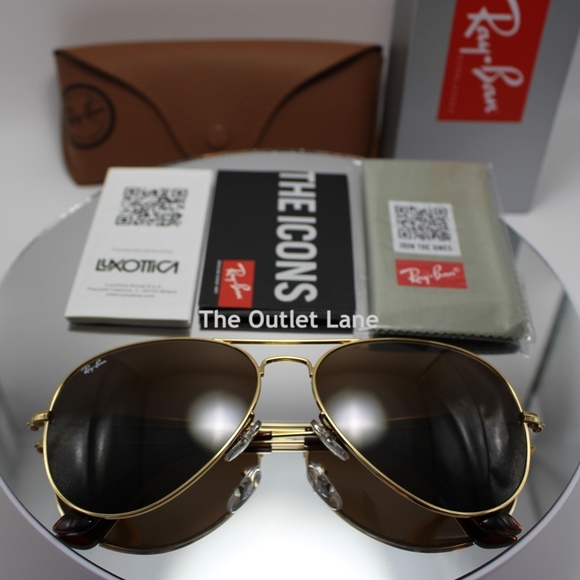 Model Display Ray-Ban Aviator Brown RB3025 Classic - Picture 14 of 16